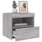 vidaXL Mesitas de noche con luces LED 2 uds gris Sonoma 50x40x45 cm vidaXL Mesitas de noche con luces LED 2 uds gris Sonoma 50x40x45 cm
