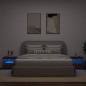 vidaXL Mesitas de noche con luces LED 2 uds roble marrón 50x40x45 cm vidaXL Mesitas de noche con luces LED 2 uds roble marrón 50x40x45 cm