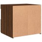 vidaXL Mesitas de noche con luces LED 2 uds roble marrón 50x40x45 cm vidaXL Mesitas de noche con luces LED 2 uds roble marrón 50x40x45 cm