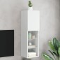 vidaXL Mueble para TV con luces LED blanco 30,5x30x102 cm vidaXL Mueble para TV con luces LED blanco 30,5x30x102 cm