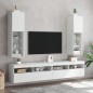 vidaXL Mueble para TV con luces LED blanco 30,5x30x102 cm vidaXL Mueble para TV con luces LED blanco 30,5x30x102 cm