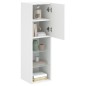 vidaXL Mueble para TV con luces LED blanco 30,5x30x102 cm vidaXL Mueble para TV con luces LED blanco 30,5x30x102 cm
