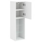 vidaXL Mueble para TV con luces LED blanco 30,5x30x102 cm vidaXL Mueble para TV con luces LED blanco 30,5x30x102 cm