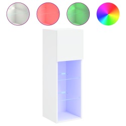 vidaXL Mueble para TV con luces LED blanco 30,5x30x90 cm