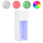 vidaXL Mueble para TV con luces LED blanco 30,5x30x90 cm