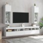 vidaXL Mueble para TV con luces LED blanco 30,5x30x90 cm