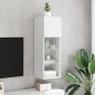 vidaXL Mueble para TV con luces LED blanco 30,5x30x90 cm