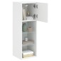 vidaXL Mueble para TV con luces LED blanco 30,5x30x90 cm