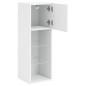 vidaXL Mueble para TV con luces LED blanco 30,5x30x90 cm