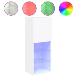 vidaXL Mueble para TV con luces LED blanco 40,5x30x102 cm