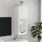 vidaXL Mueble para TV con luces LED blanco 40,5x30x102 cm vidaXL Mueble para TV con luces LED blanco 40,5x30x102 cm