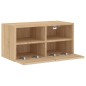vidaXL Mueble de TV de pared madera ingeniería roble Sonoma 60x30x30cm vidaXL Mueble de TV de pared madera ingeniería roble Sonoma 60x30x30cm