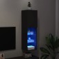 vidaXL Mueble para TV con luces LED negro 30,5x30x102 cm