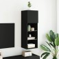 vidaXL Mueble para TV con luces LED negro 30,5x30x90 cm vidaXL Mueble para TV con luces LED negro 30,5x30x90 cm