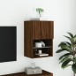 vidaXL Mueble para TV con luces LED roble marrón 40,5x30x60 cm vidaXL Mueble para TV con luces LED roble marrón 40,5x30x60 cm