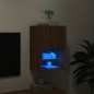 vidaXL Mueble para TV con luces LED roble marrón 40,5x30x60 cm vidaXL Mueble para TV con luces LED roble marrón 40,5x30x60 cm