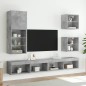 vidaXL Mueble para TV con luces LED gris hormigón 40,5x30x102 cm