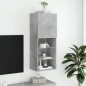 vidaXL Mueble para TV con luces LED gris hormigón 40,5x30x102 cm