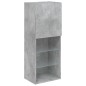 vidaXL Mueble para TV con luces LED gris hormigón 40,5x30x102 cm