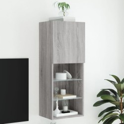 vidaXL Mueble para TV con luces LED gris Sonoma 40,5x30x102 cm