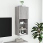 vidaXL Mueble para TV con luces LED gris Sonoma 40,5x30x102 cm vidaXL Mueble para TV con luces LED gris Sonoma 40,5x30x102 cm