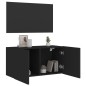 vidaXL Mueble para TV de pared negro 80x30x41 cm