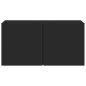 vidaXL Mueble para TV de pared negro 80x30x41 cm