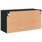vidaXL Mueble para TV de pared negro 80x30x41 cm
