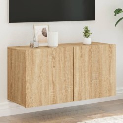 vidaXL Mueble para TV de pared roble Sonoma 80x30x41 cm