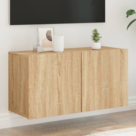 vidaXL Mueble para TV de pared roble Sonoma 80x30x41 cm