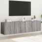 vidaXL Muebles para TV de pared 2 unidades gris Sonoma 80x30x41 cm vidaXL Muebles para TV de pared 2 unidades gris Sonoma 80x30x41 cm