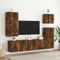 vidaXL Muebles para TV de pared 2 unidades roble ahumado 80x30x41 cm vidaXL Muebles para TV de pared 2 unidades roble ahumado 80x30x41 cm