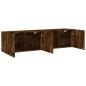 vidaXL Muebles para TV de pared 2 unidades roble ahumado 80x30x41 cm vidaXL Muebles para TV de pared 2 unidades roble ahumado 80x30x41 cm