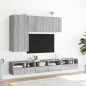 vidaXL Mueble de pared TV madera de ingeniería Sonoma gris 60x30x30 cm