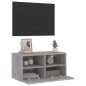 vidaXL Mueble de pared TV madera de ingeniería Sonoma gris 60x30x30 cm
