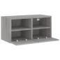 vidaXL Mueble de pared TV madera de ingeniería Sonoma gris 60x30x30 cm