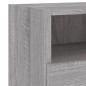 vidaXL Mueble de pared TV madera de ingeniería Sonoma gris 60x30x30 cm