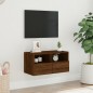 vidaXL Mueble de pared TV madera ingeniería marrón roble 60x30x30 cm