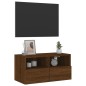 vidaXL Mueble de pared TV madera ingeniería marrón roble 60x30x30 cm