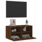 vidaXL Mueble de pared TV madera ingeniería marrón roble 60x30x30 cm