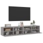 vidaXL Muebles de pared para TV 2 uds madera gris Sonoma 80x30x30 cm