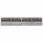 vidaXL Muebles de pared para TV 2 uds madera gris Sonoma 80x30x30 cm