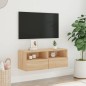 vidaXL Mueble de pared TV madera ingeniería roble Sonoma 80x30x30 cm vidaXL Mueble de pared TV madera ingeniería roble Sonoma 80x30x30 cm