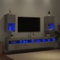 vidaXL Muebles para TV con luces LED 2 uds gris hormigón 30,5x30x60 cm vidaXL Muebles para TV con luces LED 2 uds gris hormigón 30,5x30x60 cm