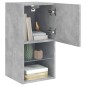 vidaXL Muebles para TV con luces LED 2 uds gris hormigón 30,5x30x60 cm vidaXL Muebles para TV con luces LED 2 uds gris hormigón 30,5x30x60 cm