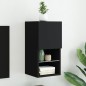 vidaXL Mueble para TV con luces LED negro 30,5x30x60 cm