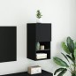 vidaXL Mueble para TV con luces LED negro 30,5x30x60 cm