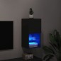 vidaXL Mueble para TV con luces LED negro 30,5x30x60 cm