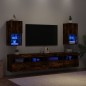 vidaXL Muebles para TV con luces LED 2 uds roble ahumado 30,5x30x60 cm vidaXL Muebles para TV con luces LED 2 uds roble ahumado 30,5x30x60 cm