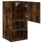vidaXL Muebles para TV con luces LED 2 uds roble ahumado 30,5x30x60 cm vidaXL Muebles para TV con luces LED 2 uds roble ahumado 30,5x30x60 cm